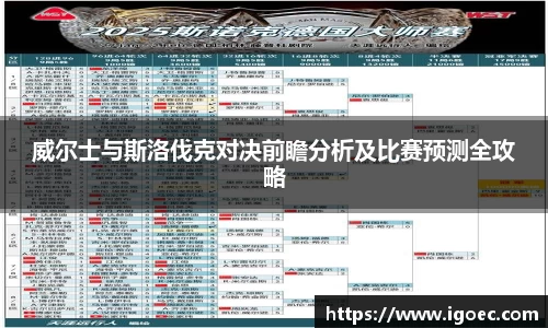 威尔士与斯洛伐克对决前瞻分析及比赛预测全攻略